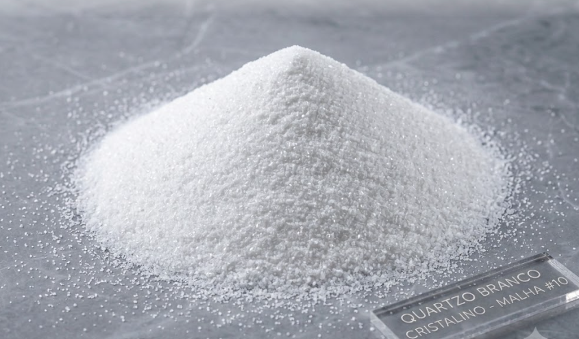Quartzo branco malha 10 saco 1kg